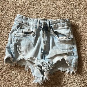 High Rise Denim Shorts - Zara